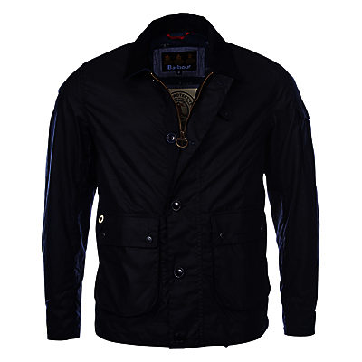 Barbour Waxed Deck Jacket, Navy